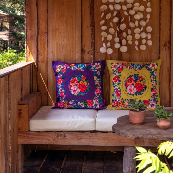 Housse de coussin extérieur HOLY violet