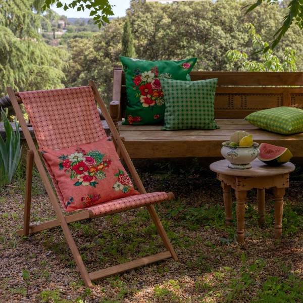 Beech Wood Deckchair ORIENT pink
