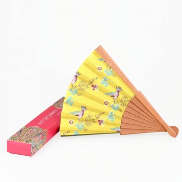 Eventail COLIBRI yellow 2