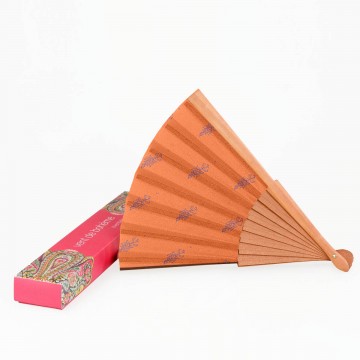 Eventail JAÏPUR Mandarine 2