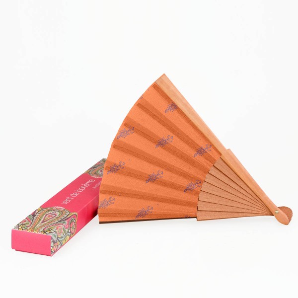 Eventail JAÏPUR Mandarine