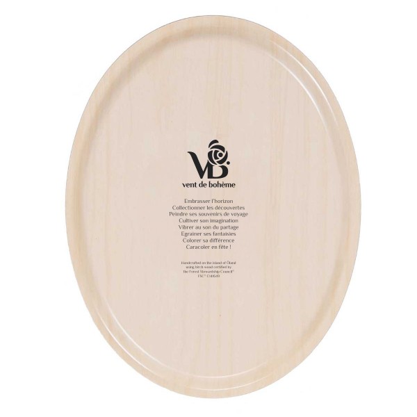 Plateau ovale DEVHA jaune