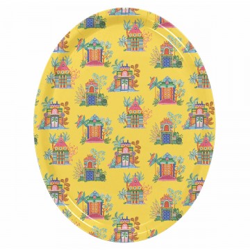 Wooden tray DEVHA yellow...