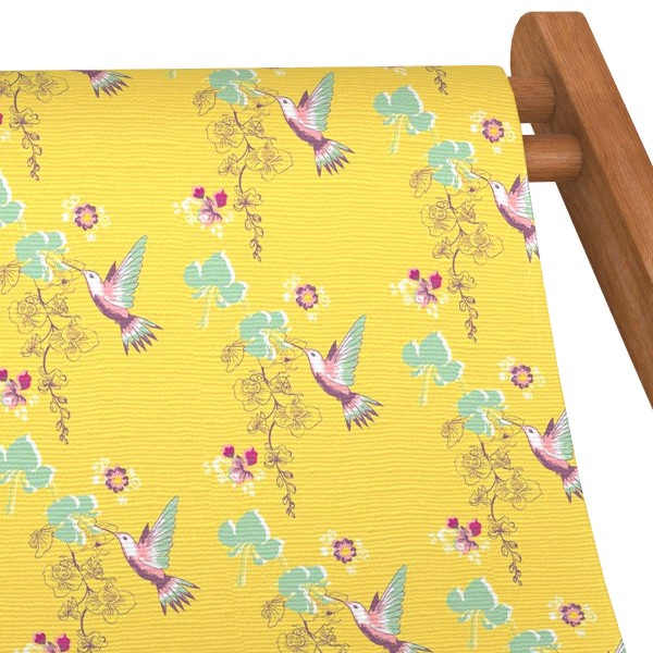 Beech Wood Deckchair COLIBRI yellow