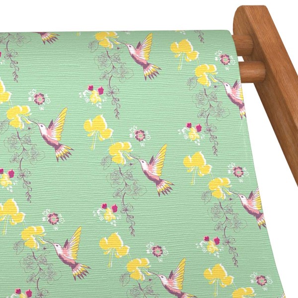 Beech Wood Deckchair COLIBRI lagoon