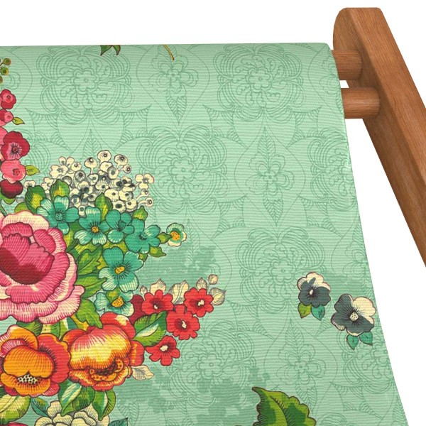 Beech Wood Deckchair HANAMI lagoon