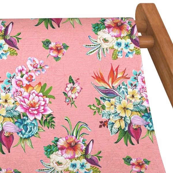 Beech Wood Deckchair TAÏNA pink