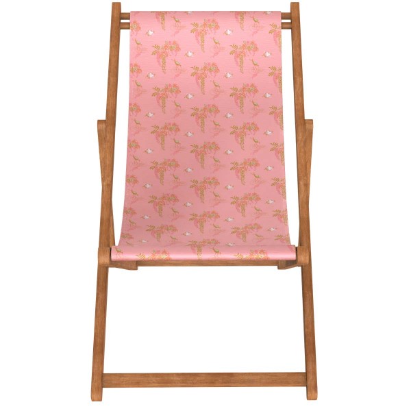 Beech Wood Deckchair SAGI pink