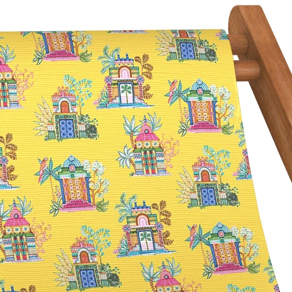 Beech Wood Deckchair DEVHA yellow