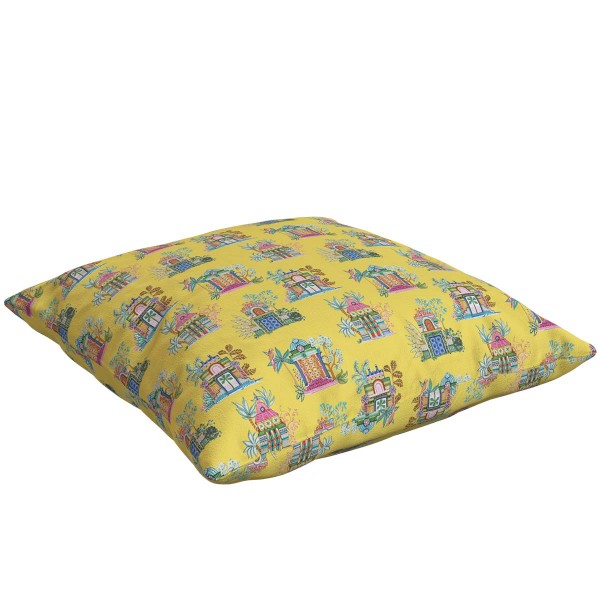 Housse de coussin extérieur DEVHA jaune