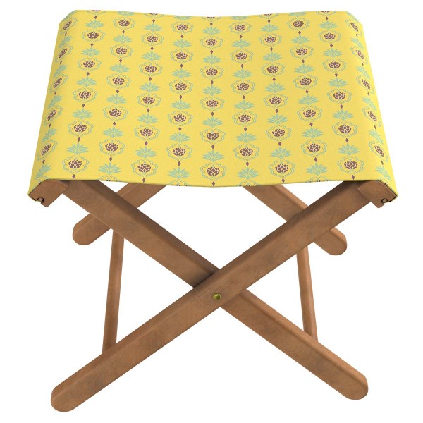 Wooden folding stool BENGALI yellow