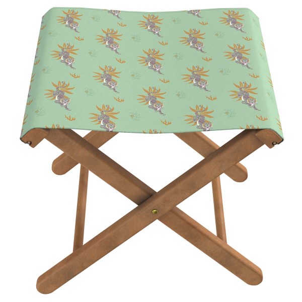 Wooden folding stool BENGALI lagoon