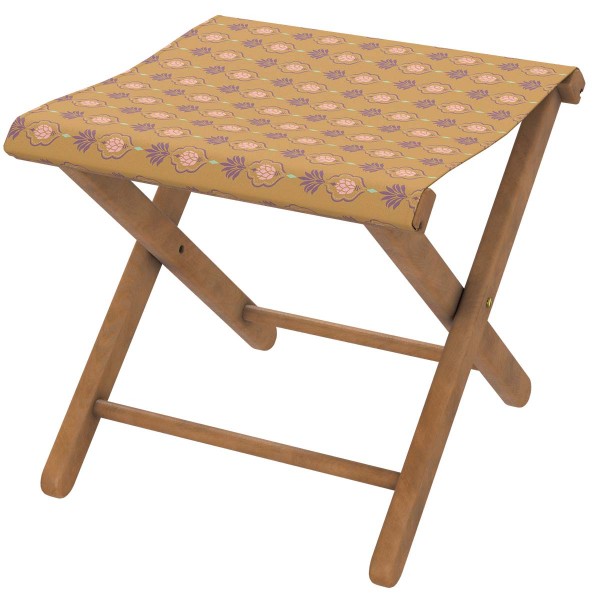Wooden folding stool VICTORIA tabac