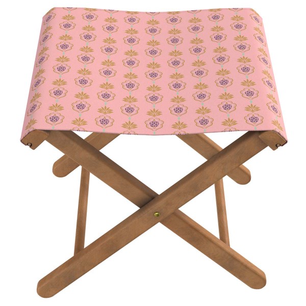 Wooden folding stool VICTORIA rose