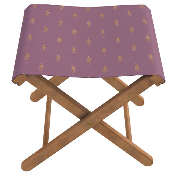 Wooden folding stool JAÏPUR red