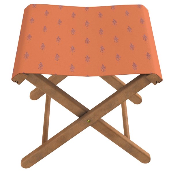 Wooden folding stool JAÏPUR Mandarine