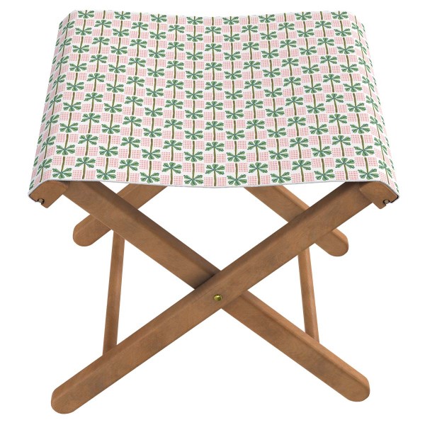 Wooden folding stool BALI rose