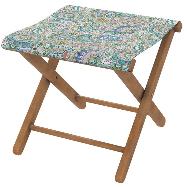 Wooden folding stool INDIANNA lagoon