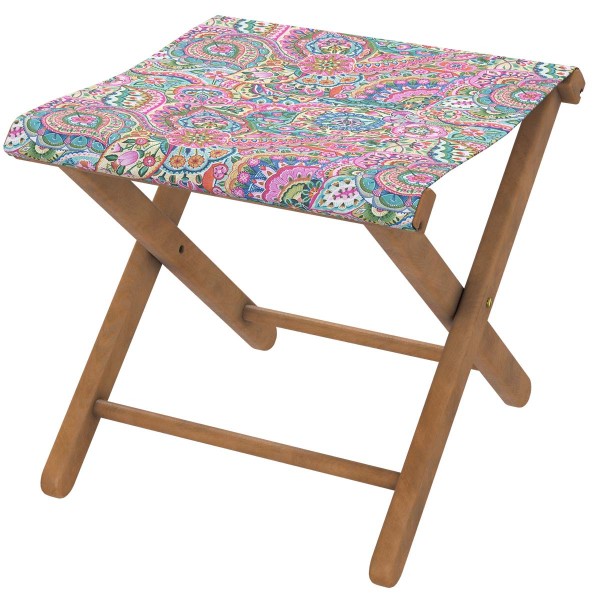 Wooden folding stool INDIANNA Mandarine