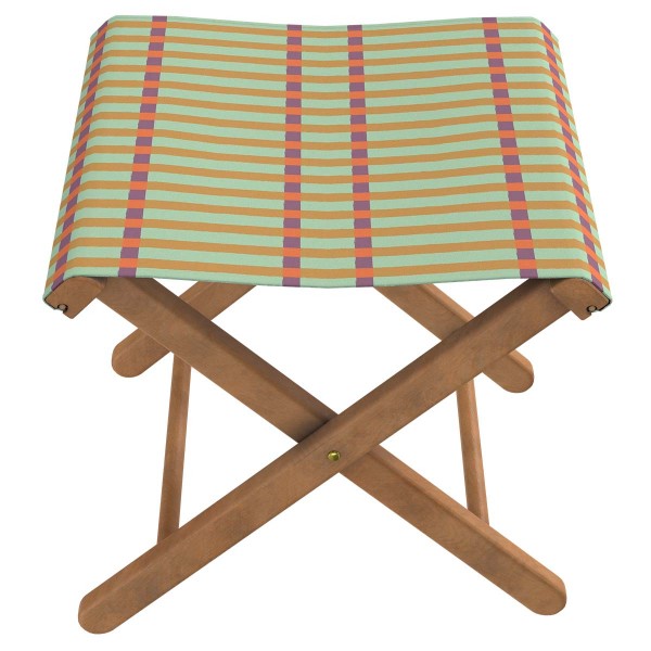 Wooden folding stool MAHE tabac