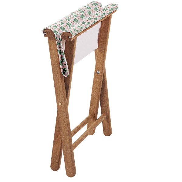 Wooden folding stool BALI rose