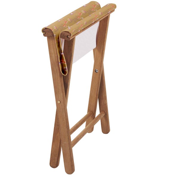 Wooden folding stool COLIBRI tabac