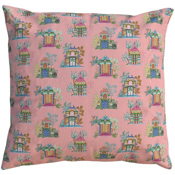 Housse de coussin extérieur DEVHA rose