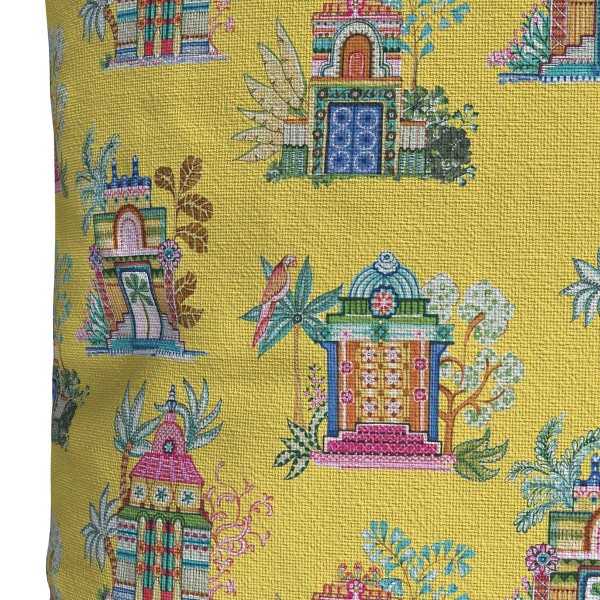 Housse de coussin extérieur DEVHA jaune