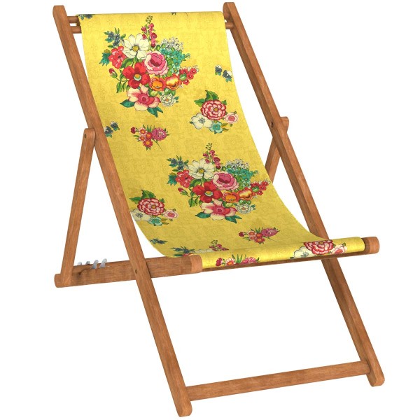 Deckchair canvas HANAMI yellow