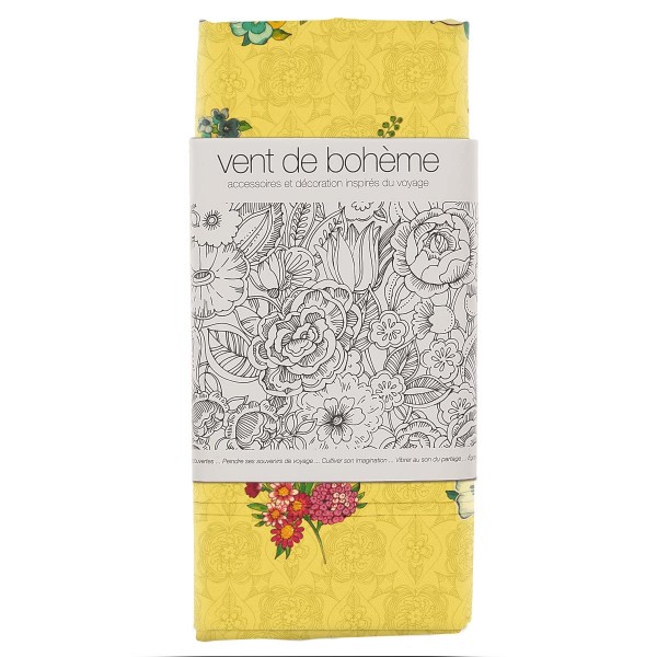 Deckchair canvas HANAMI yellow