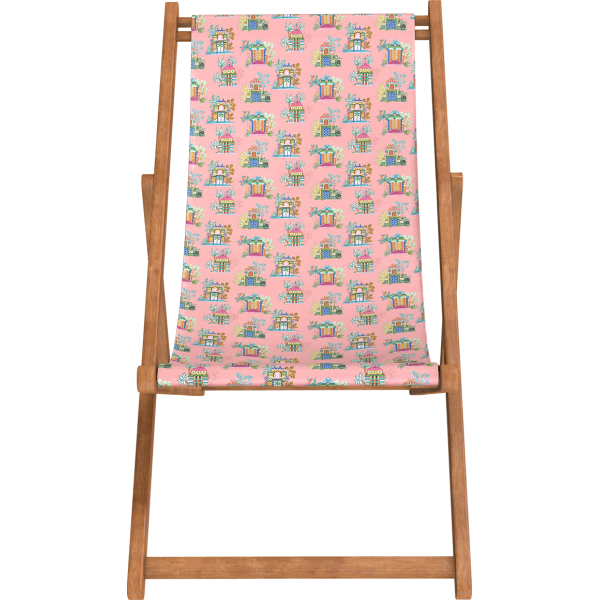 Beech Wood Deckchair DEVHA pink