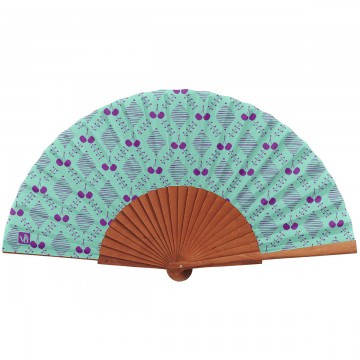 Hand fan CHERRY purpple