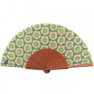 Hand fan JEANNETTE green