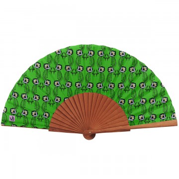 Hand fan ODETTE green