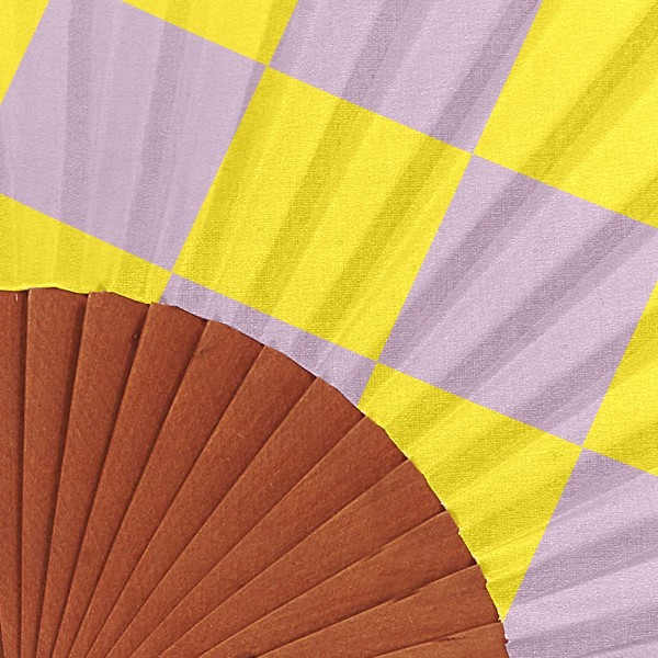 Hand fan EMMA yellow