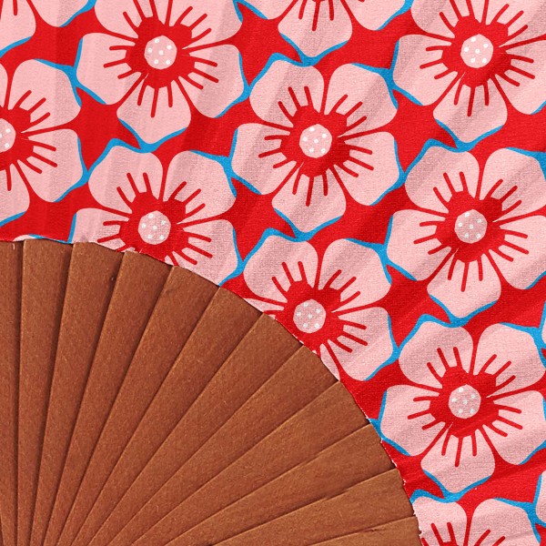 Hand fan JEANNETTE red