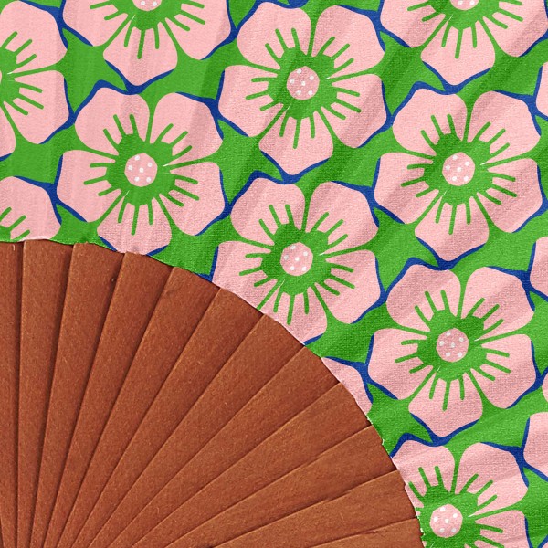 Hand fan JEANNETTE green