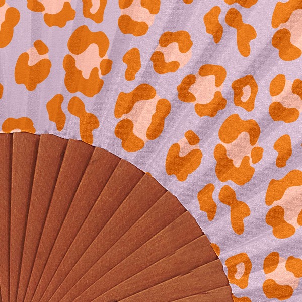 Hand fan LEO purpple