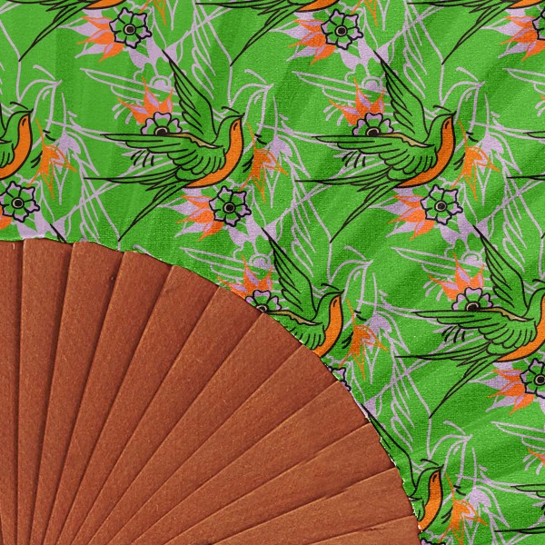 Hand fan ALIZE green