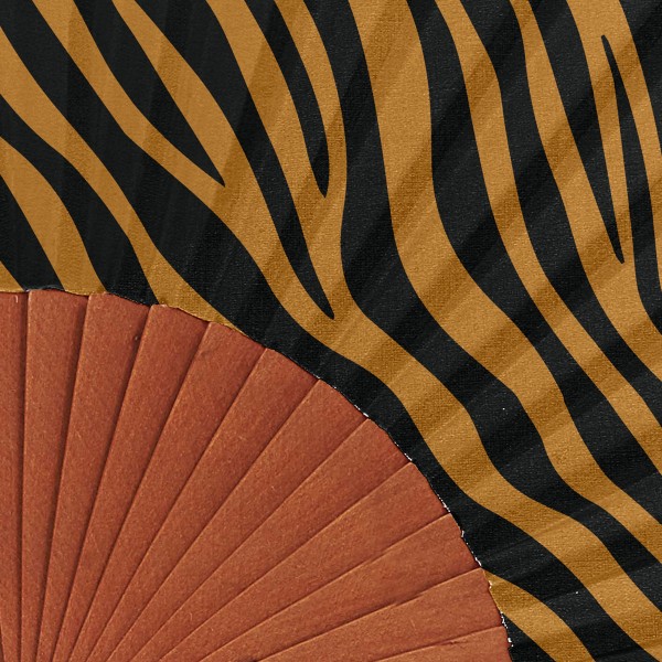 Hand fan ZABOU fawn