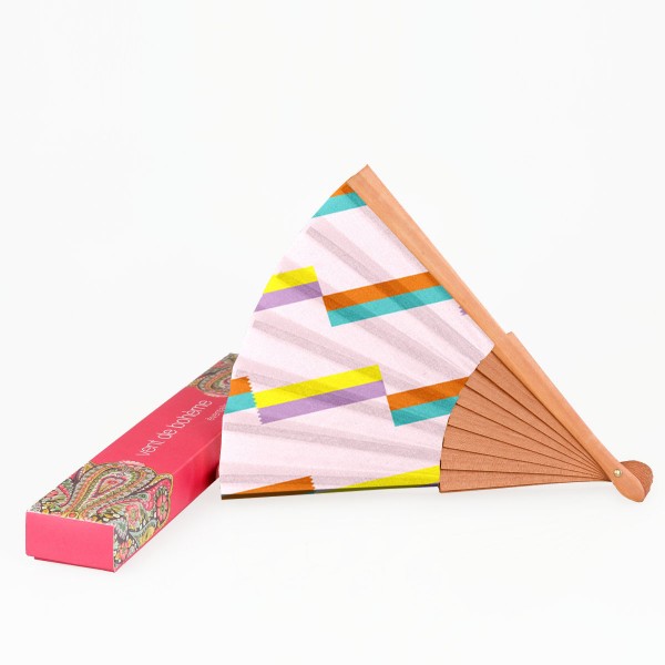 Hand fan OPUS pink