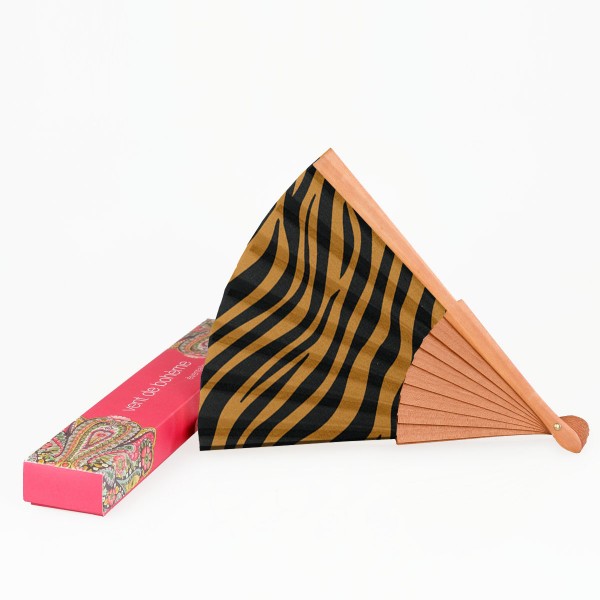 Hand fan ZABOU fawn