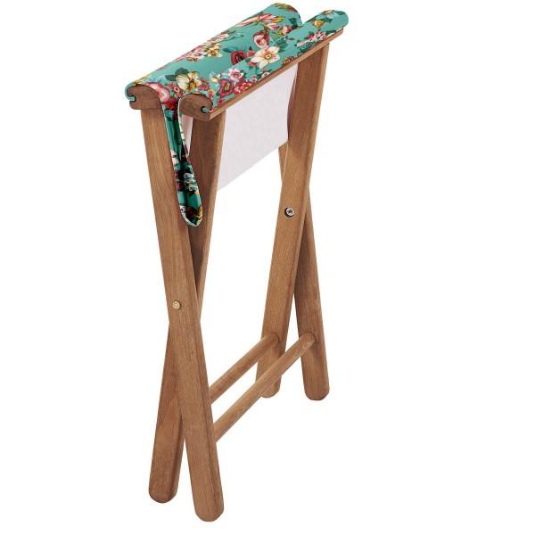 Wooden folding stool SAKURI blue