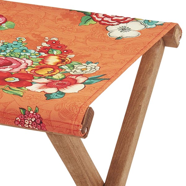 Wooden folding stool HANAMI orange