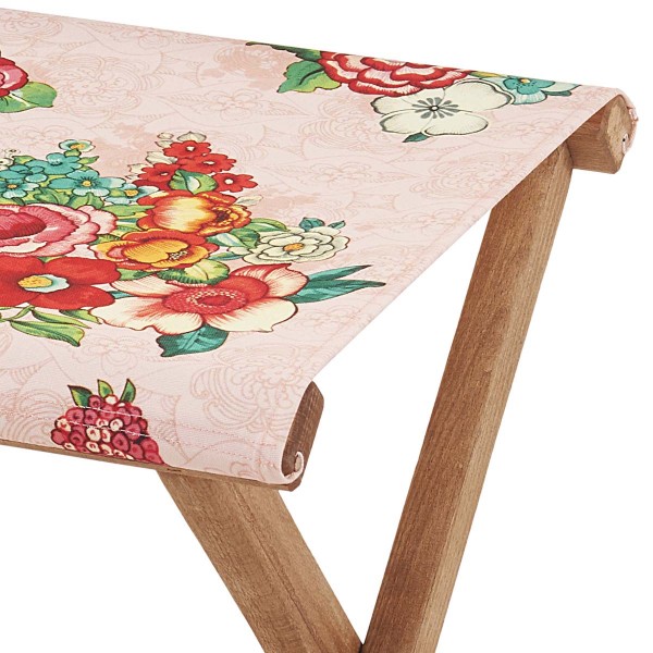Wooden folding stool HANAMI nude