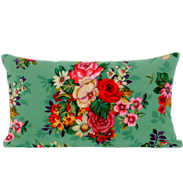 Velvet cushion cover mia green
