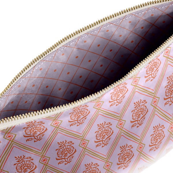 Velvet pouch HINDI lilac