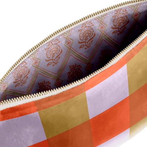 Velvet pouch CARO orange