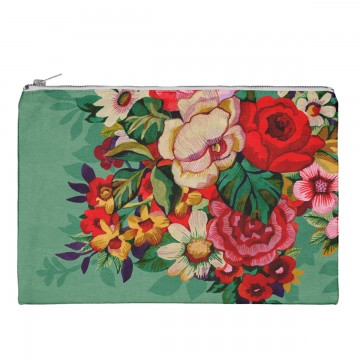 Pochette velours Mia vert