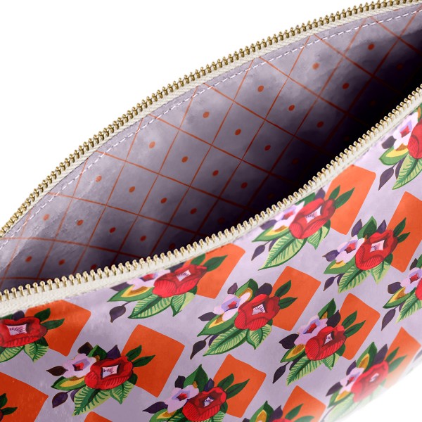 Pochette velours Suzie lila